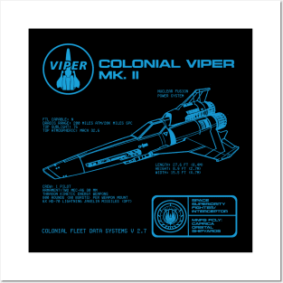 Colonial Viper MK II Specs Posters and Art